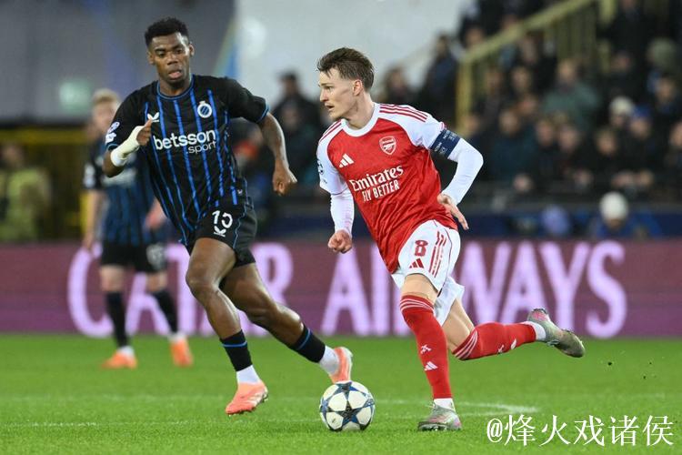 阿森纳击败布鲁日，获欧冠胜利